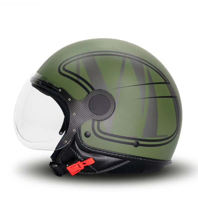 Eleganter Helm in militärisch grünem MM unabhängig