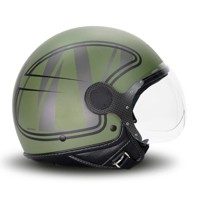 Eleganter Helm in militärisch grünem MM unabhängig