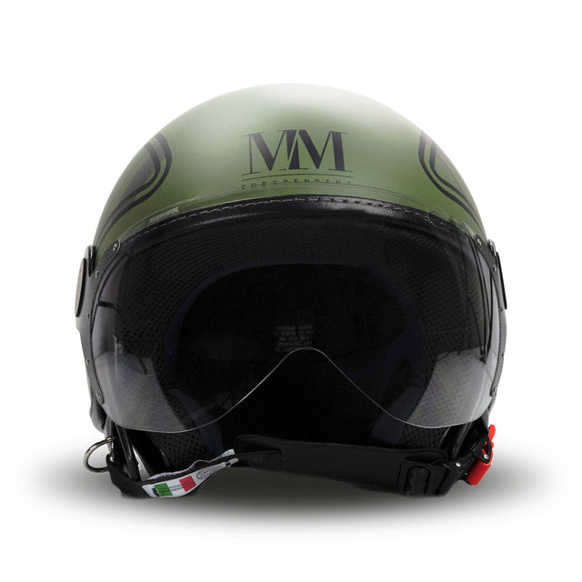 Eleganter Helm in militärisch grünem MM unabhängig