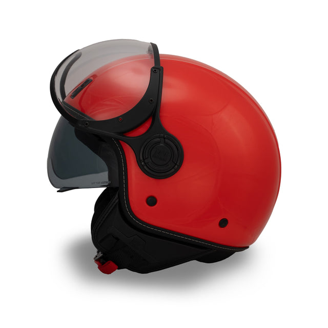 Casco JET A-Ventura Rosso Monocromo di MM Independent