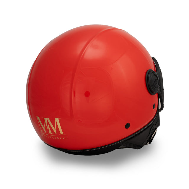 Casco JET A-Ventura Rosso Monocromo di MM Independent