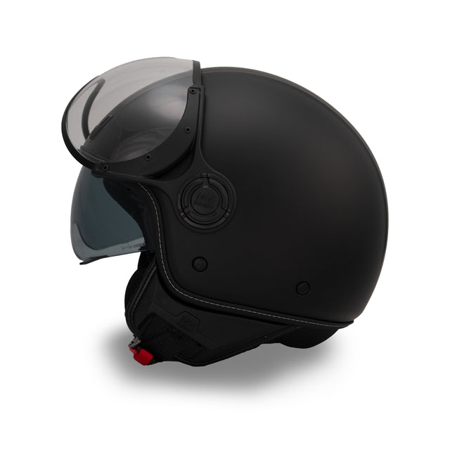 Casco JET A-Ventura Nero Monocromo di MM Independent