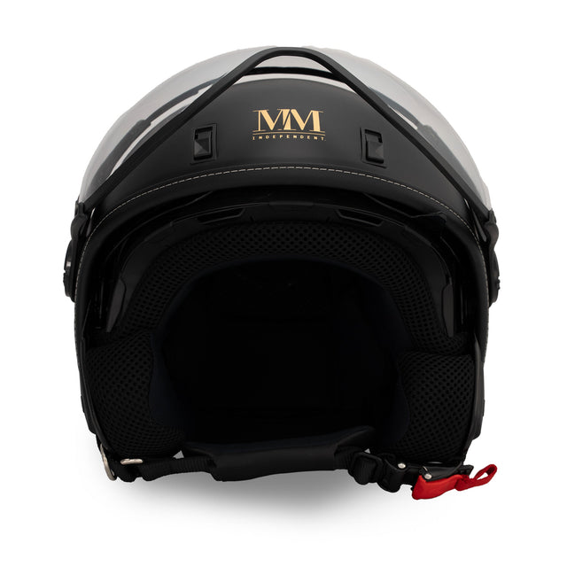 Casco JET A-Ventura Nero Monocromo di MM Independent