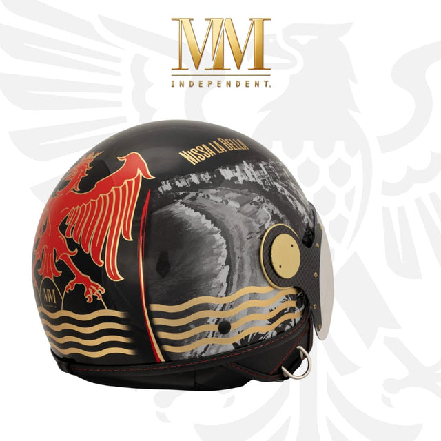 Casco jet Nizza nero profondo