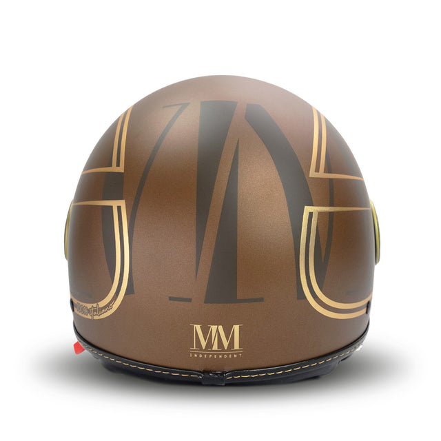 Eleganter Helm in braunem Gold MM Indirent