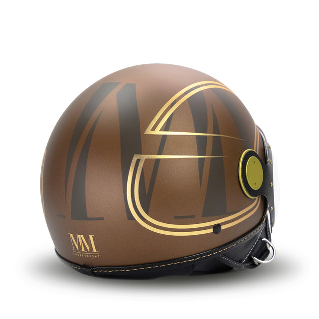 Eleganter Helm in braunem Gold MM Indirent