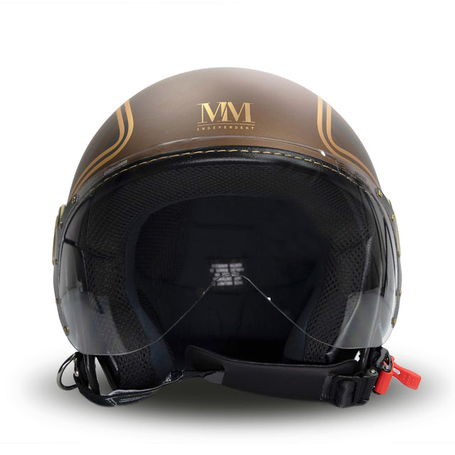 Eleganter Helm in braunem Gold MM Indirent