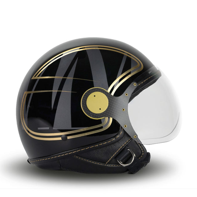 Eleganter Helm in schwarzem Gold MM unabhängig